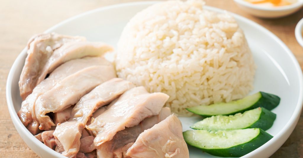 white rice and cooked chicken
